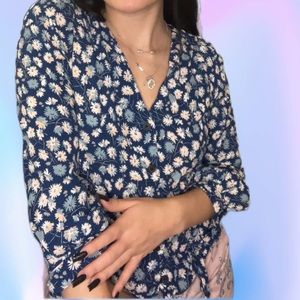 Floral blouse button up